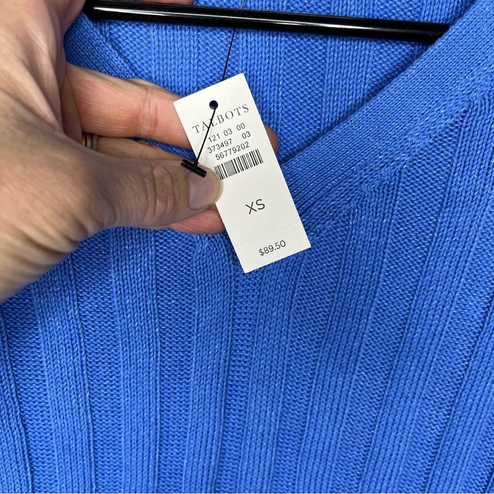Talbots Ribbed V-neck Sweater XS - Picture 4 of 7